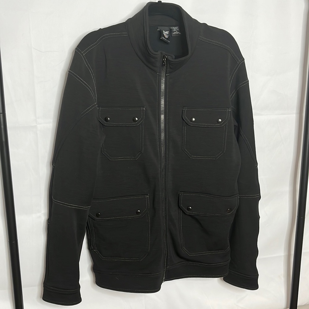 kuhl born in the mountains full zip up mens multi pocket black L